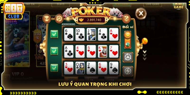 Các lưu ý giúp tăng cơ hội thắng